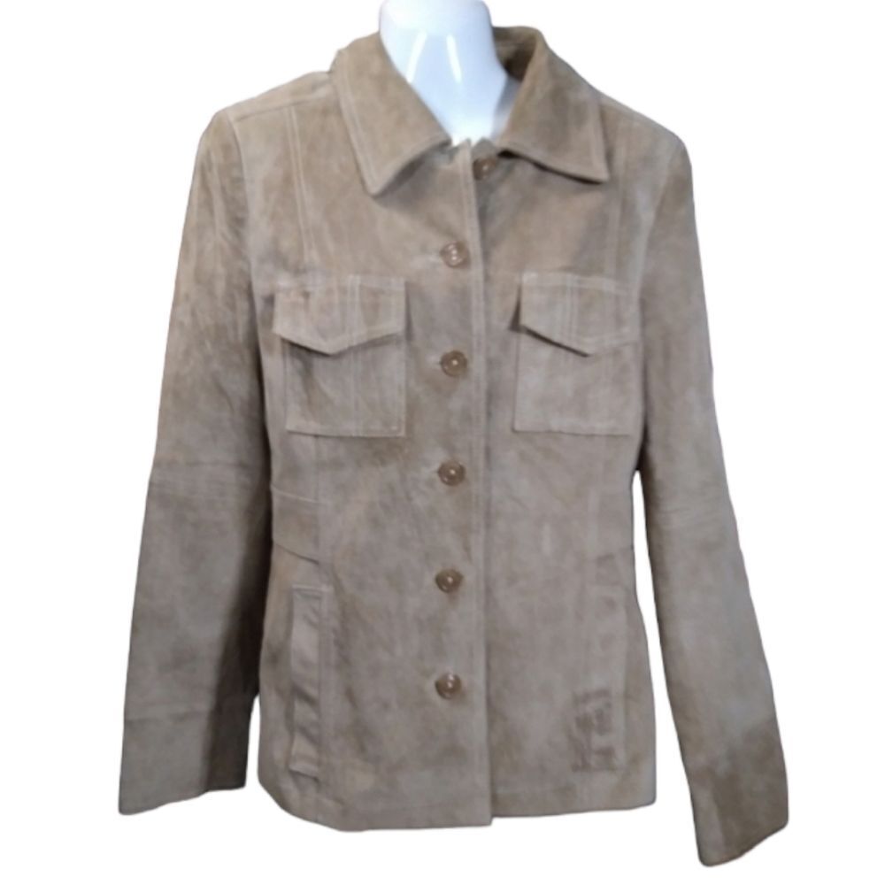 Genuine suede leather jacket M
